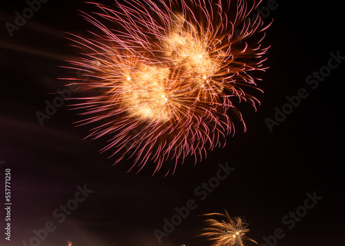 fireworks in the night sky