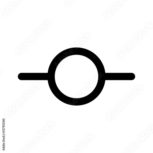 Git commit icon line isolated on white background. Black flat thin icon on modern outline style. Linear symbol and editable stroke. Simple and pixel perfect stroke vector illustration.