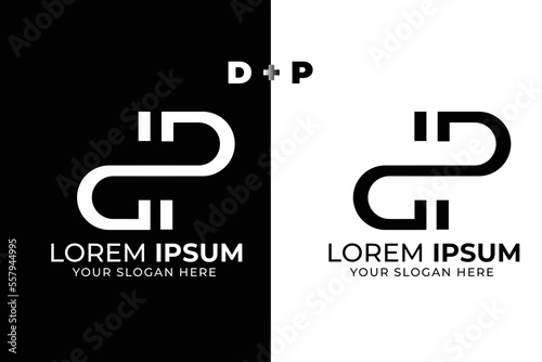 dp letter logo icon illustration vector 