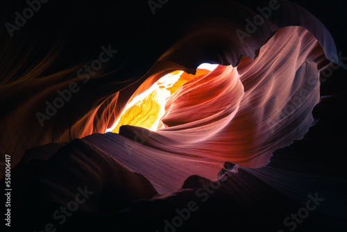 orange and red cave of antelope canyon