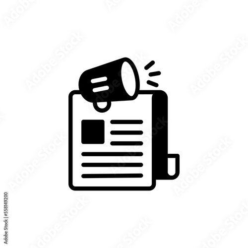 Press Release icon in vector. Logotype