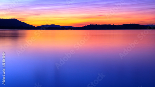 Pastell Farben am Himmel Sonnenuntergang am Bodensee 