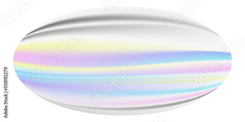 naklejka w kształcie slipsy z folii hologramowej mieniącej