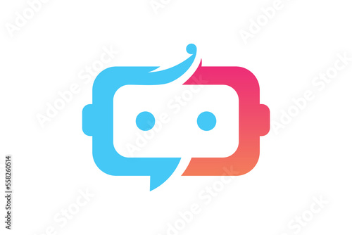 Chat bot logo icon vector isolated