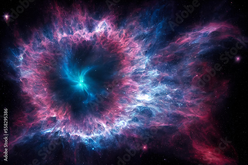 Space nebula in galaxy or universe as wallpaper background