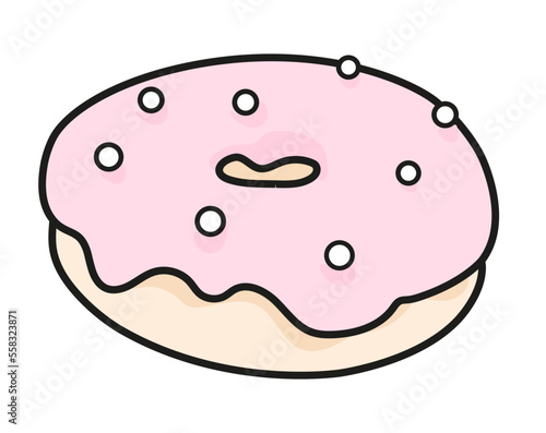 Różowy donut ilustracja
