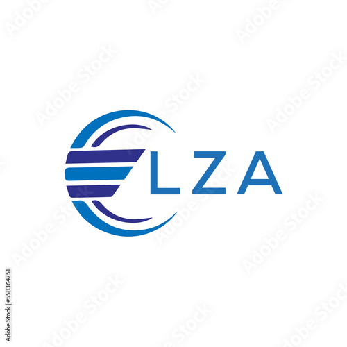 LZA letter logo. LZA blue image on white background. LZA vector logo design for entrepreneur and business. LZA best icon. 