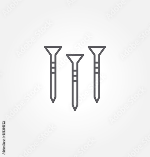 nail icon vector illustration logo template for many purpose. Isolated on white background.