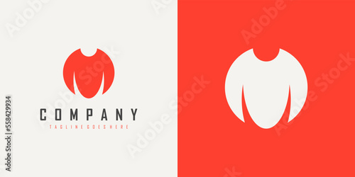 Circular Initial Letter M Logo isolated on Double Background. Usable for Fashion and Branding Logos. Flat Vector Logo Design Template Element.