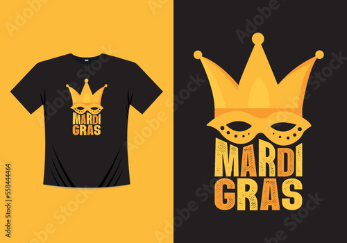 Mardi Gras T-shirt Print Design Template 