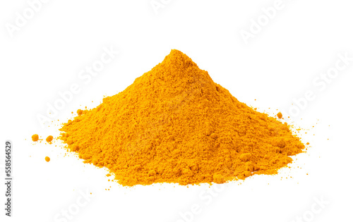turmeric powder Isolated on transparent png