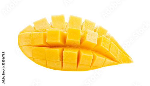 mango slices on transparent png