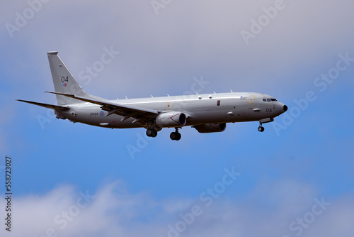 Posiedon ZP804, coming in to land at RAF Lossiemouth, Moray