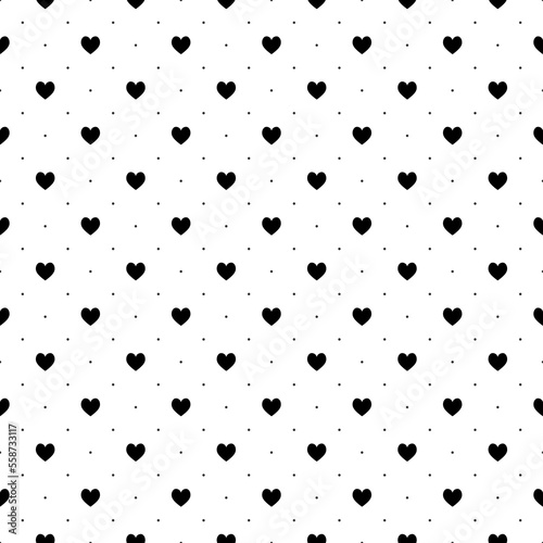 Heart pattern - seamless polka vector background