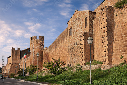 Tuscania, Viterbo, Lazio, Italy: the medieval city walls of the ancient town