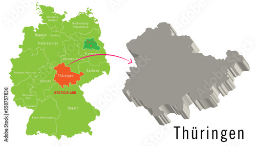 3D Germany cities map 