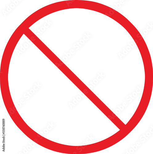 symbol of red circle with slash indicating forbidden concept