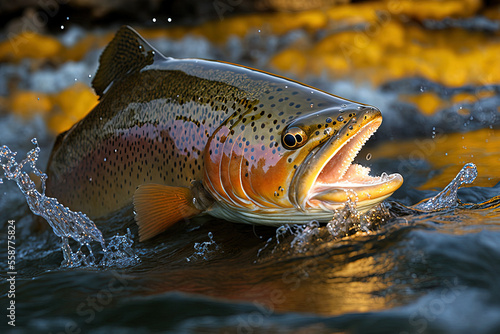River trout may be caught and cleaned at the shore. Generative AI