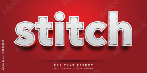 stitch editable text effect