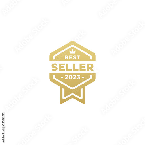 Best Seller 2023 or Elegant Best Seller 2023 Label Vector. The elegant design of the 2023 best seller label for the good selling product. This 2023 best seller label is designed to be simple elegant