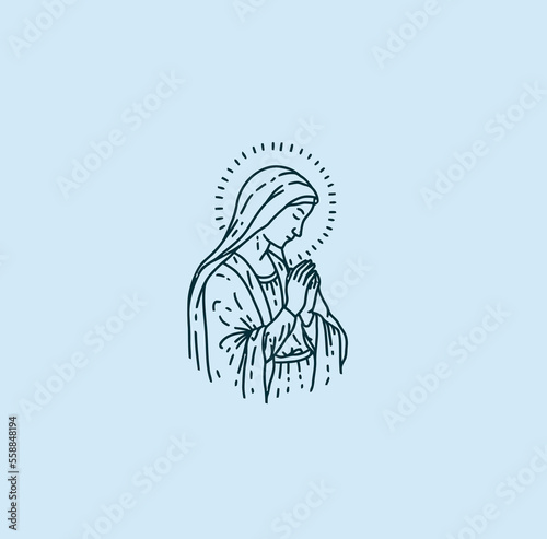 HESE HIGH QUALITY MOTHER MARIA VECTOR FOR USING VARIOUS TYPES OF DESIGN WORKS LIKE T-SHIRT, LOGO, TATTOO AND HOME WALL DESIGN