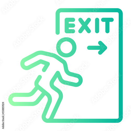 exit gradient icon