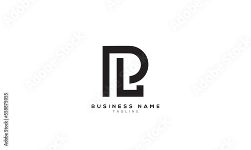 PL, LP, Abstract initial monogram letter alphabet logo design