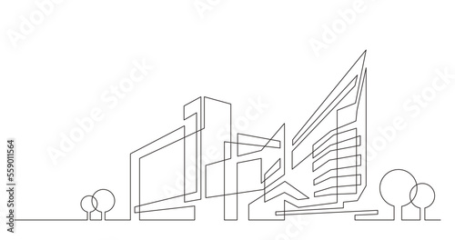 abstract architecture city skyline with trees PNG image with transparent background