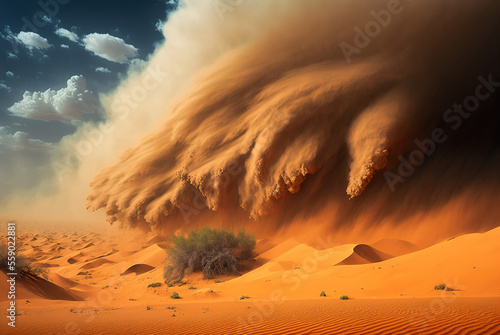 Sandstorm in desert - Generative AI