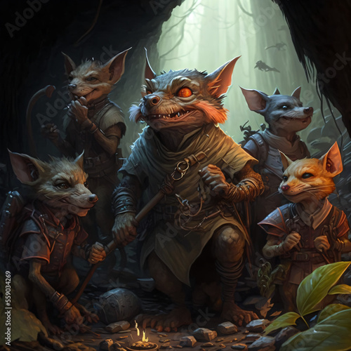 a group of kobolds illustration