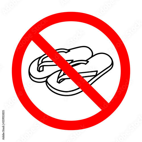 No flip-flops symbol icon