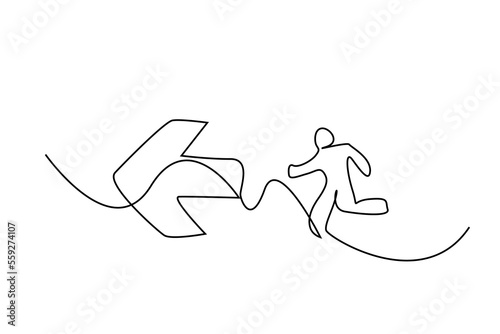 arrow sign exit icon running man line simple drawing