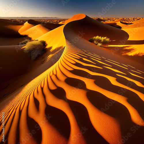 hot sand of the desert. Generative AI