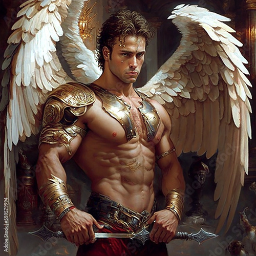 Archangel Michael. Created with Generative AI technology.