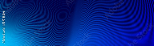 Blue lines in 3D perspective vector abstract background, dynamic linear minimal design, wave lied pattern in dimensional and movement.