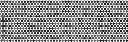 Random black and gray color hexagon pattern background.