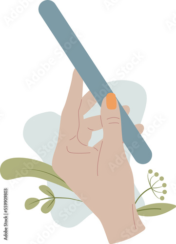 Hand Holding Nail File