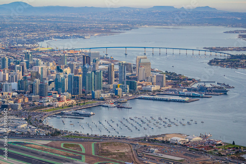 Downtown San Diego Intentional Airport Skyline Photography