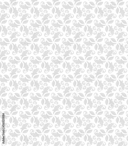 Floral vector light ornament. Seamless abstract classic background with flowers. Pattern with repeating floral elements. Ornament for wallpaper and packaging