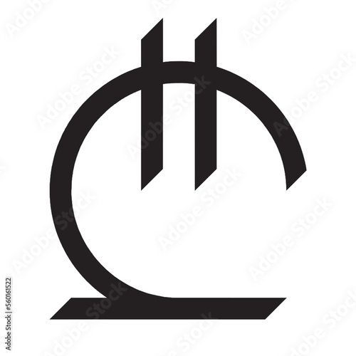 Georgian lari icon isolated on white background. Georgian lari pictogram. Georgian currency sign. 