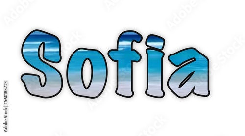 Sofia - Word name - ideal for websites, emails, presentations, greetings, banners, cards, books, t-shirt, sweatshirt, prints