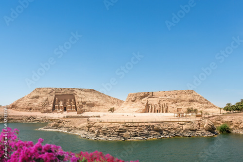 Abu Simbel, Egypt; January 7, 2023 - The two massive rock-cut temples of Abu Simbel are situated on the western bank of LakeNasser, about 230 km southwest of Aswan near the border with Sudan. 