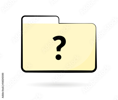 Folder ze znakiem zapytania ikona