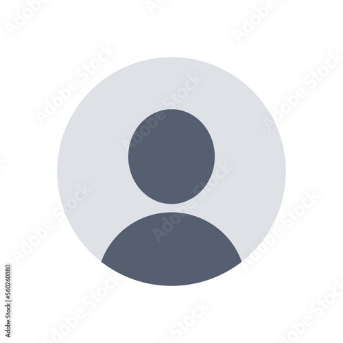 User profile icon vector. Avatar or person icon. Profile picture, portrait symbol. Neutral gender silhouette. Circle button with avatar photo. Blank profile silhouette. Vector