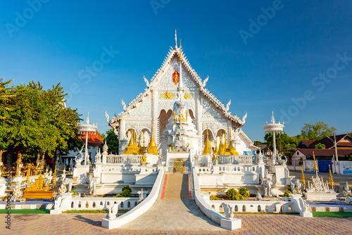 Lampang, Thailand. Wat Chiang Rai Temple on a sunny day