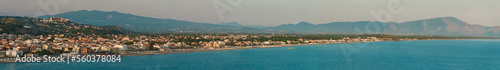 Panoramic view of Scauri town inn Minturno, Italy.