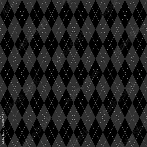 Geometric abstract pattern. Diamond square shape gingham checkered plaid scott pattern background. Seamless argyle plaid pattern with black dash line. sweater texture. knit texture.