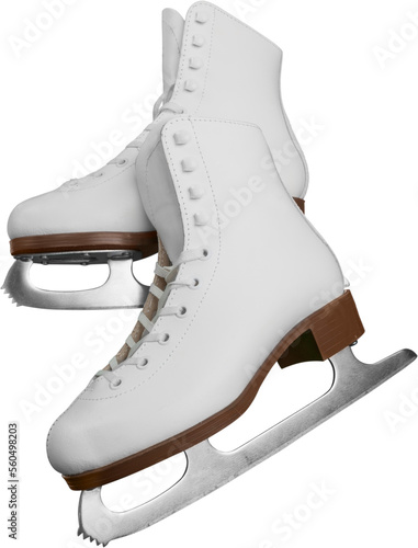 White sports ice figure skates