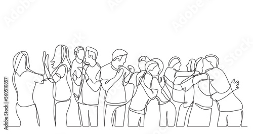 large team of friends cheering and celebrating success - PNG image with transparent background