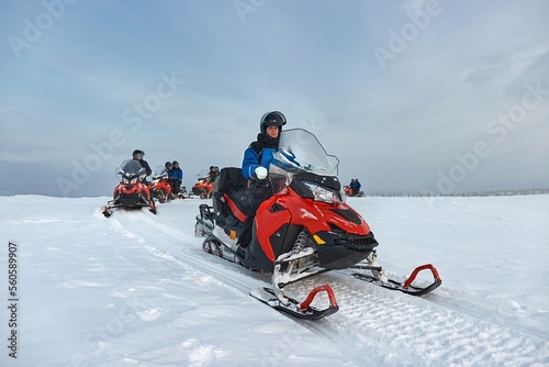 Snow mobile trip in Lapland